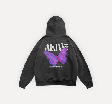 BUTTERFLY - Oversized Black Hoodie