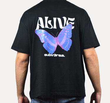 BUTTERFLY - Oversized Black T-shirt