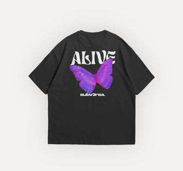 BUTTERFLY - Oversized Black T-shirt