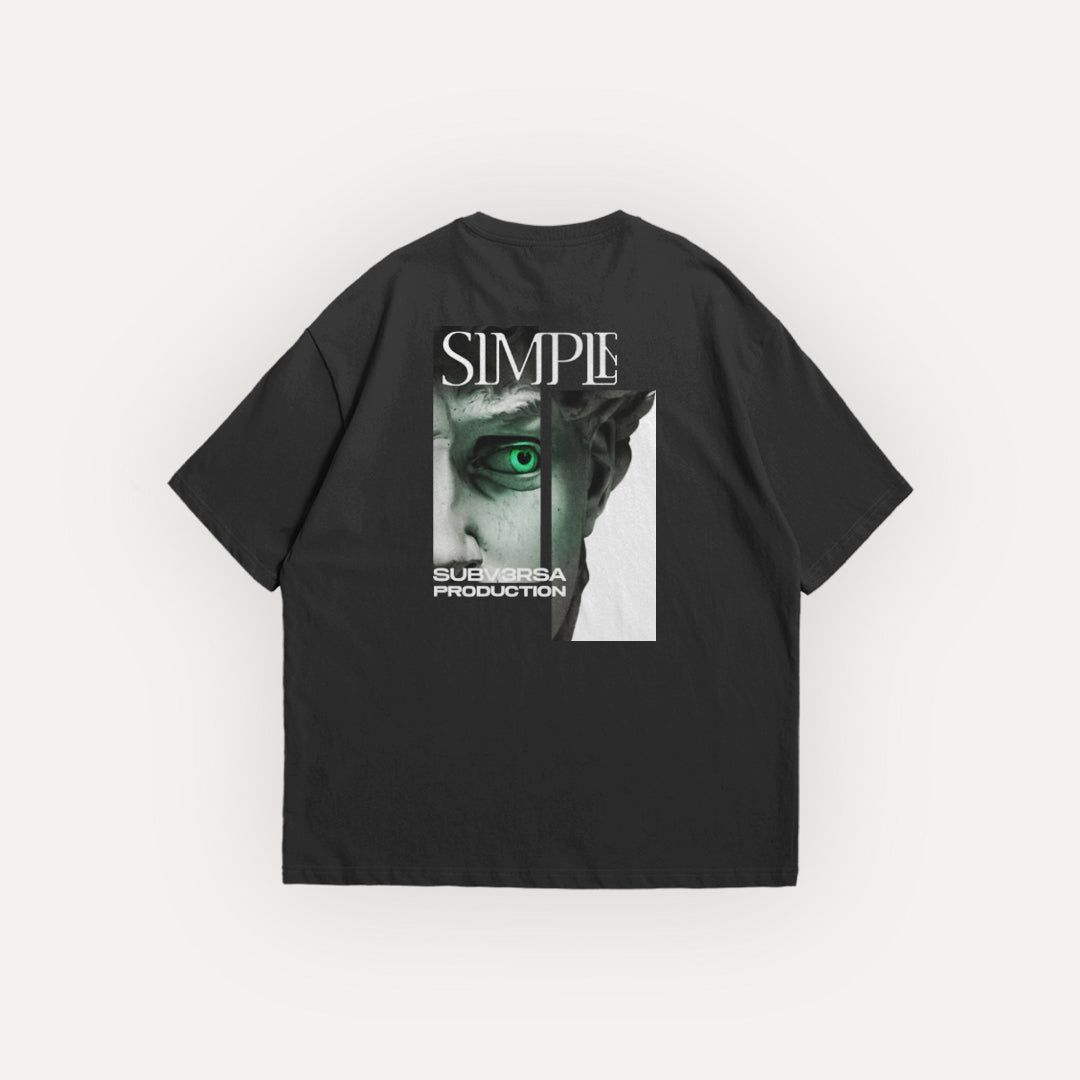 SIMPLE - Oversized Black T-shirt