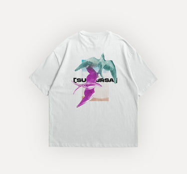 BIRDS - Oversized White T-shirt