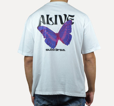 BUTTERFLY - Oversized White T-shirt