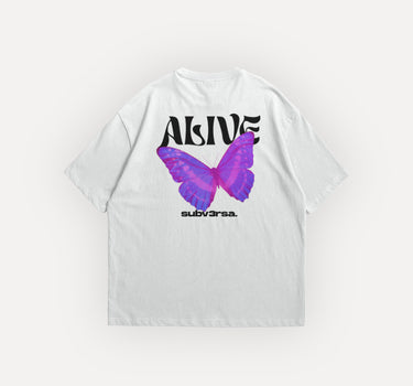 BUTTERFLY - Oversized White T-shirt