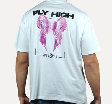 FLY HIGH - Oversized White T-shirt