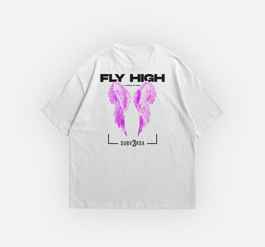 FLY HIGH - Oversized White T-shirt